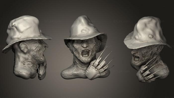 Busts of heroes and monsters (Kreuger, BUSTH_1438) 3D models for cnc